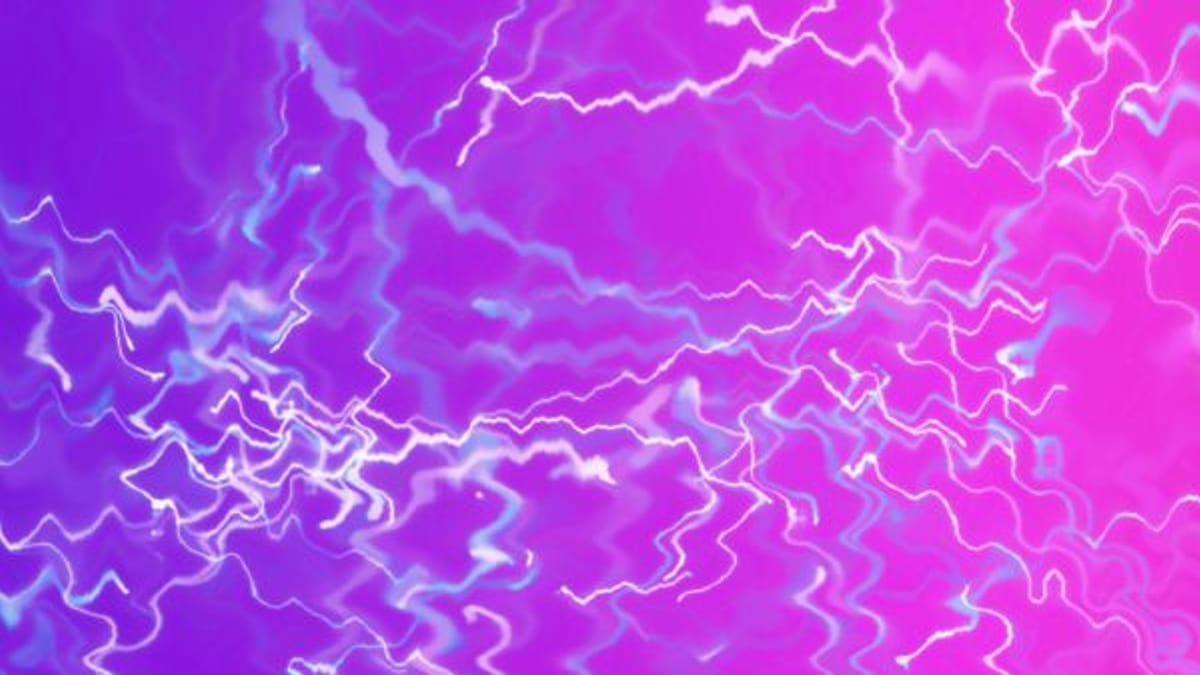 Abstract purple and pink neon energy